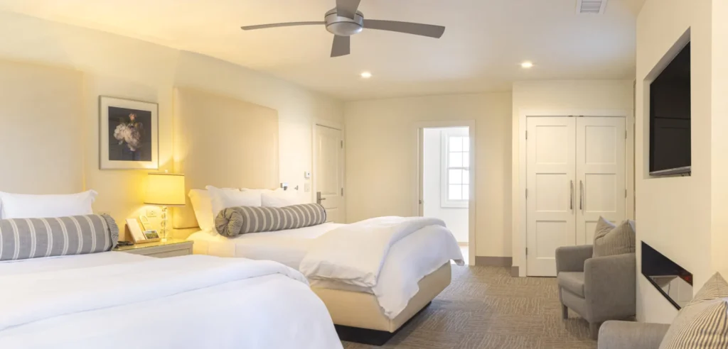 Double beds.